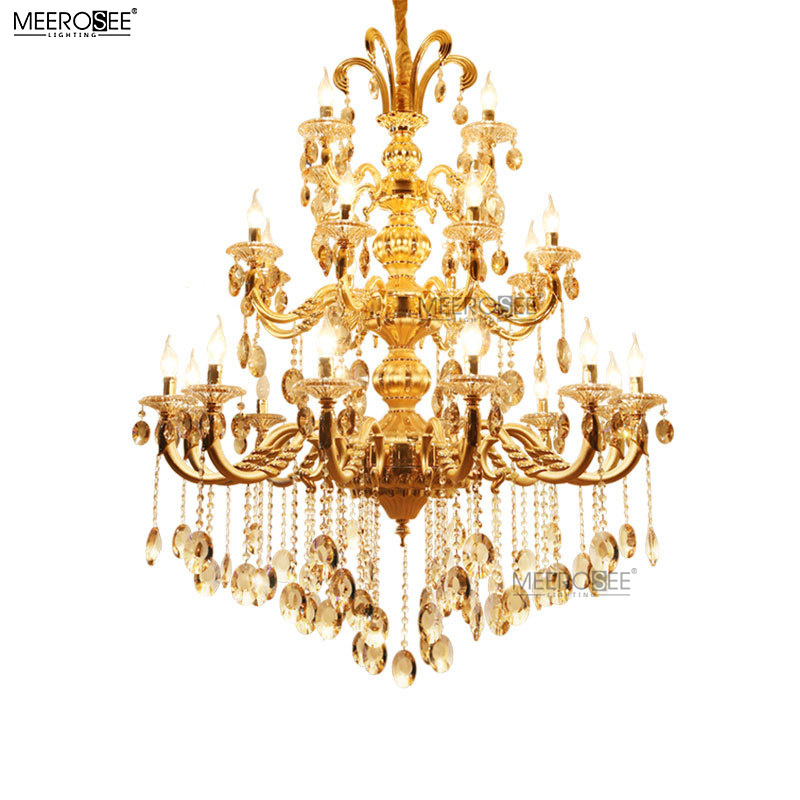 MEEROSEE Crystal Chandelier Light Fixture Hanging Luminaires Lamp for Restaurant Kitchen Foyer Dining room Lighting MD87227