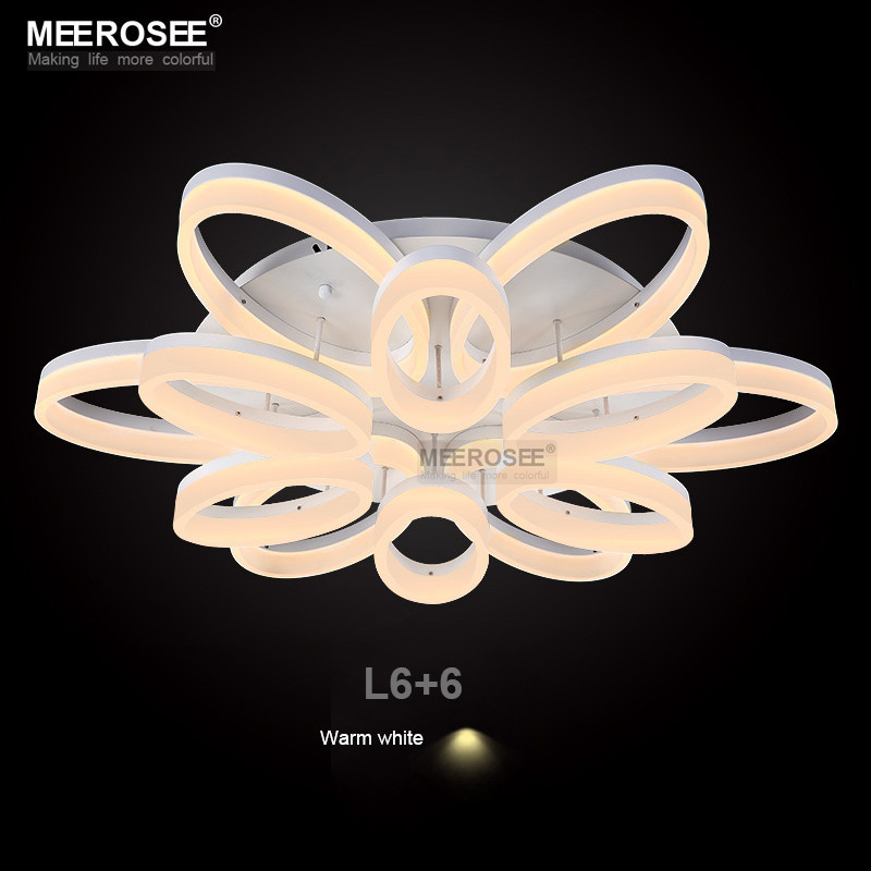 Acrylic Flush Ceiling Lights White Light Frame Home Decorative Lighting Fixtures Oval LED Lustre Lamp MD81489