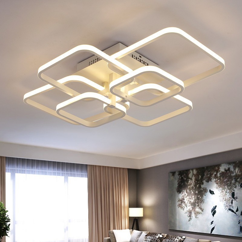 Rectangle Acrylic LED Ceiling Lights for living room bedroom Modern LED Lamparas de techo New White Ceiling Lamp Fixtures MD1021