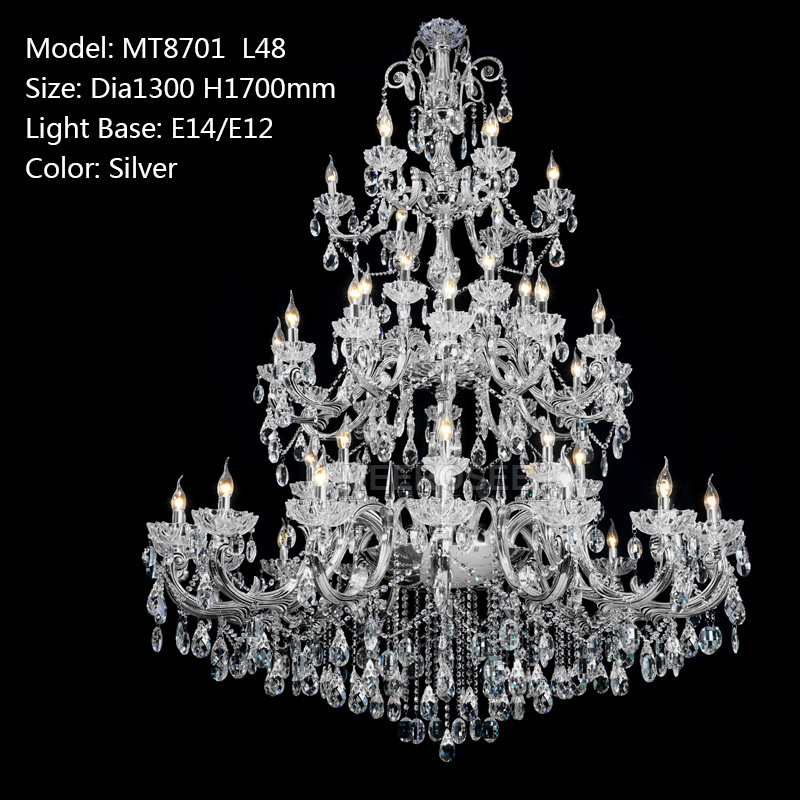 Meerosee Crystal Alloy Luxury Chandelier Lighting Modern Chandeliers for Staircase Large Chandelier for the Banquet Hall MD8504