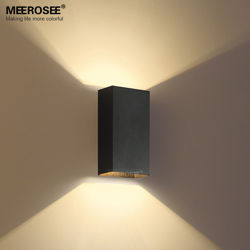 Black LED Wall Light for Hotel Bedroom, Corridor Wall Sconce Modern Wall Sconces for Bathrooms MD81948