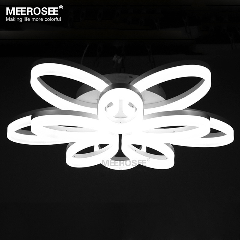 Acrylic Flush Ceiling Lights White Light Frame Home Decorative Lighting Fixtures Oval LED Lustre Lamp MD81489