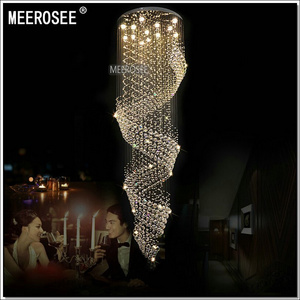 Long Size Crystal Chandelier Light Fixture for Lobby staircase Lustre stairs foyer Large Crystal lamp Stair Lighting MD2210