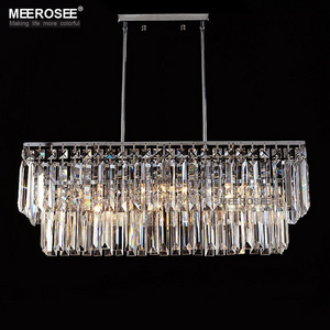 Modern Chandelier Crystal Light Fitting Rectangle Hanging Lamp for Dining room Lustres Home Lighting Luminaire MD83006