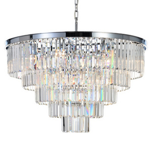 MEEROSEE Led Contemporary Home Decoration Lighting American Crystal Ceiling Pendant Light Vintage Hanging Lamp MD2949