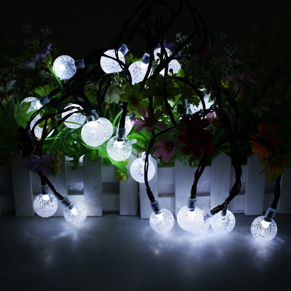 New 50 LEDS 10M Crystal ball Solar Lamp Power LED String Fairy Lights Solar Garlands Garden Christmas Decoration For Outdoor