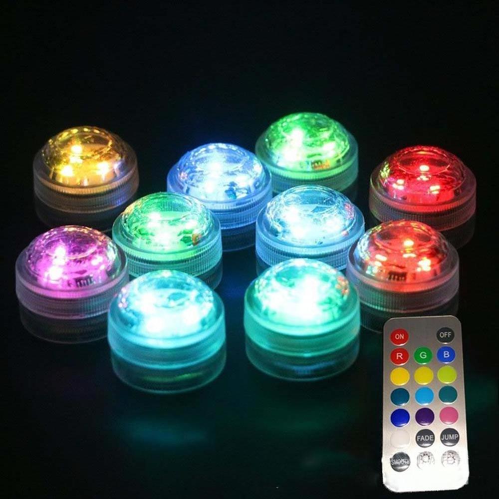 3 LEDs Multicolor LED Submersible Candle Light with Remote control /15 Colors Remote control Underwater LED Tea Light for Vase