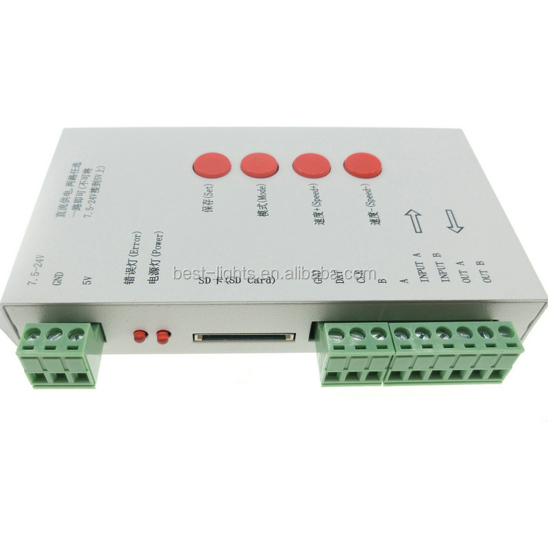 T-1000S with SD card 2048 pixels programmable pixel led light controller / rgb led dmx controller