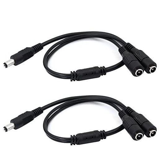 DC Power Splitter Cable 1 Male to 2/3/4/5/6/7/8 Female Custom design DC Cable for CCTV Security Cameras, Surveillance Routers