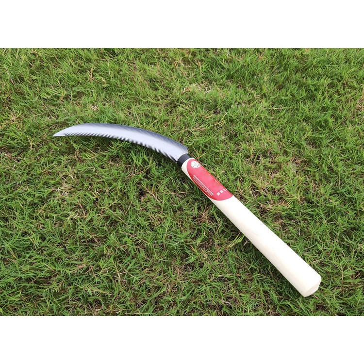 Hacksaw sickle serrated sickle wood handle small grass cutting sickle agricultural tool