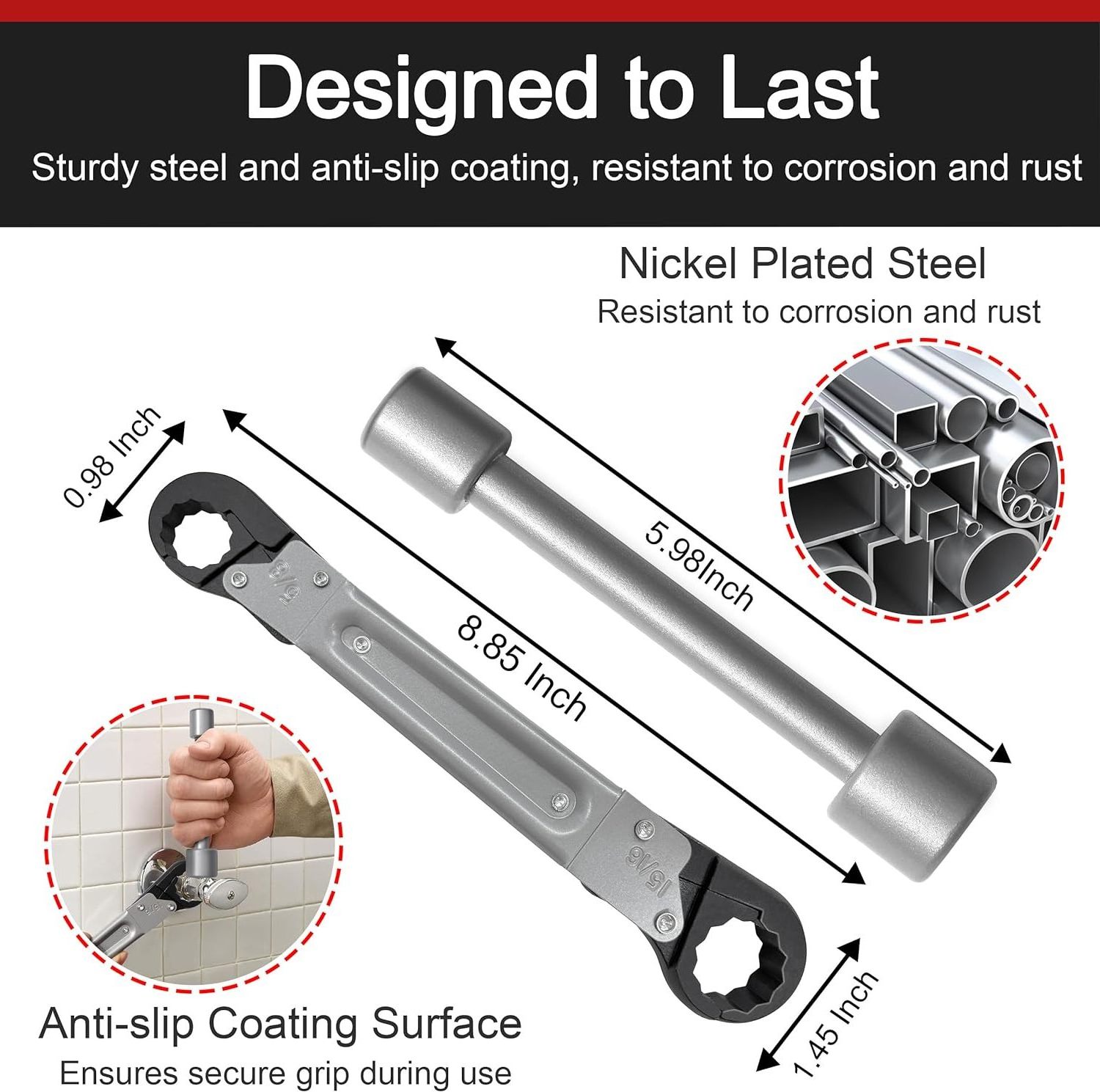 Plumbing Tools Angle Stop Wrench Plumbing Tool For Easy Angle Stop Supply Nut Installation Must-Have For Plumbers Plumbing Tool