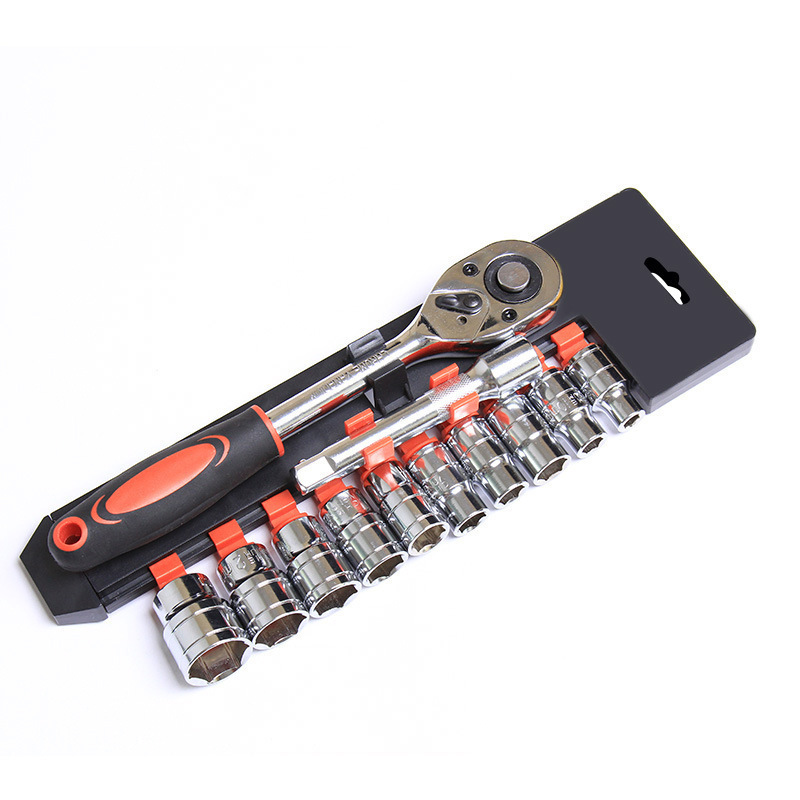 Ratcheting Socket Wrench Set Quick Release Reversible Ratchet Handle and Swappable Spanners Imperial Inch Sockets with Hanging