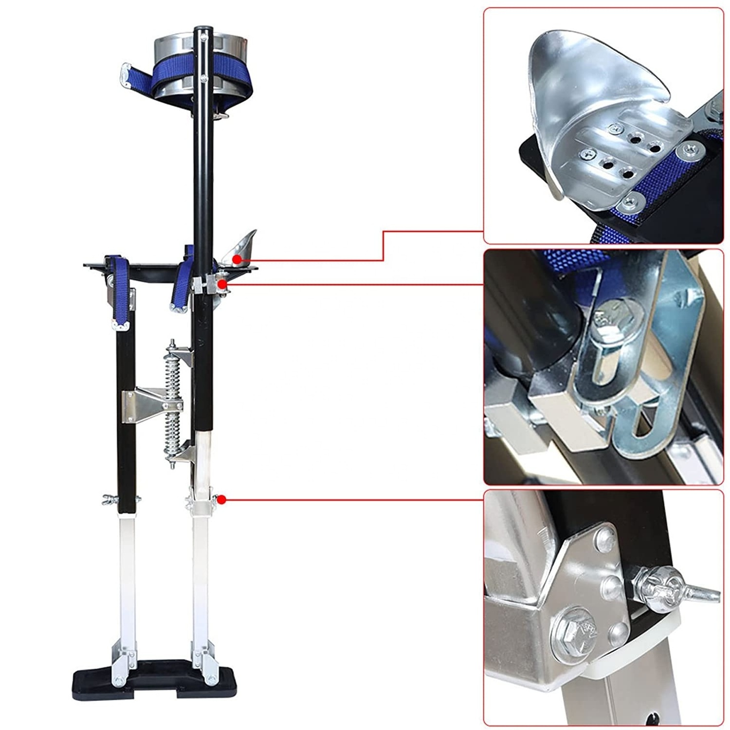 Aluminum Tool Stilts Height Adjustable Drywall Stilt Lifts for Taping Painting Finishing Portable Lifting Tool (24