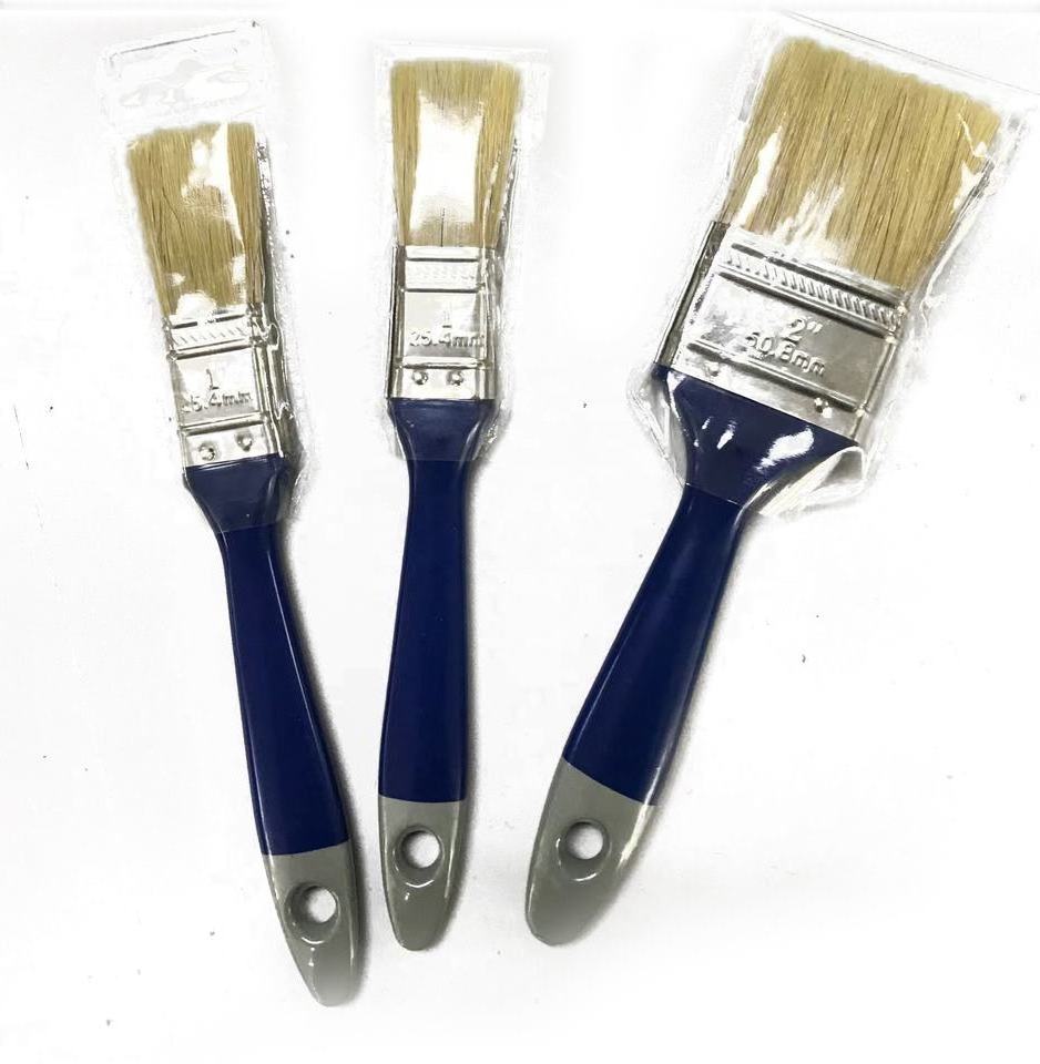 Hot Selling Mixed Bristles Paint Brush with Thickened Plastic Handle  For Fast Painting Natural Bristle