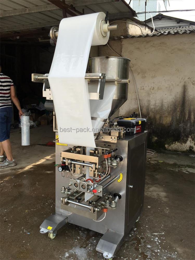 Speed 30-60 bags/min 1-100ml juice yogurt packing filling machine