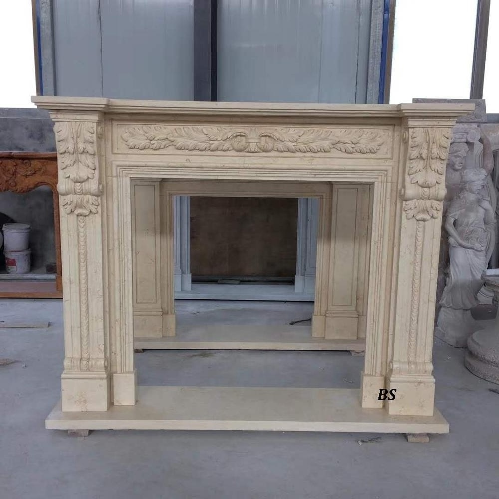 indoor white marble fireplace surround decorative fireplace modern limestone mantel shelf