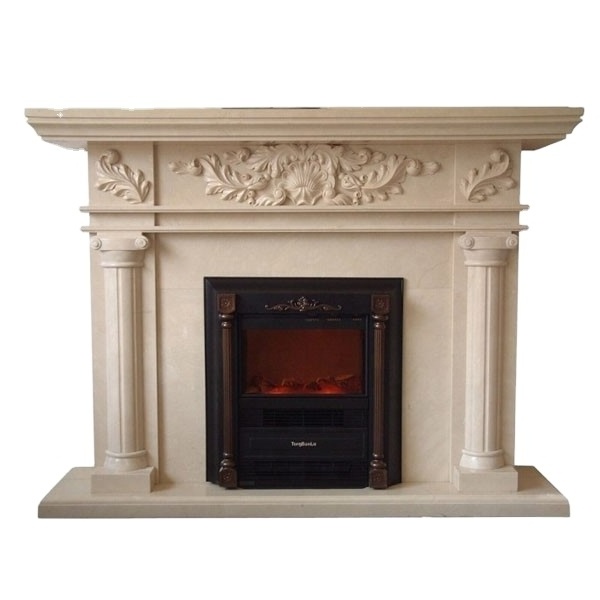 modern beige uk marble modern luxury  fireplace electrical surround for sale