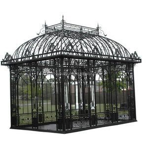 garden used antique wrought iron gazebo rectangular metal pavilion for sale