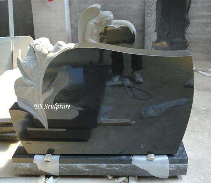 luxurious granite virgin mary  statue tombstone gravestone monument sculpture