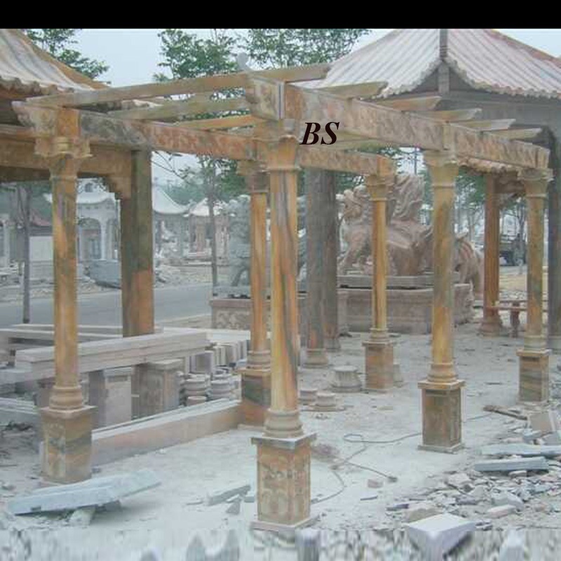 Outdoor Decoration Natural Marble 8x10 gazebo Rectangle Modern Pavilion Sculpture