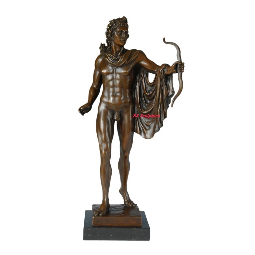 Life Size Apollo Bronze Figurine Greek Mythology God  Brass Sculpture Statue