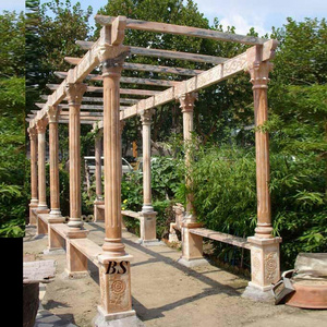 Outdoor Decoration Natural Marble 8x10 gazebo Rectangle Modern Pavilion Sculpture