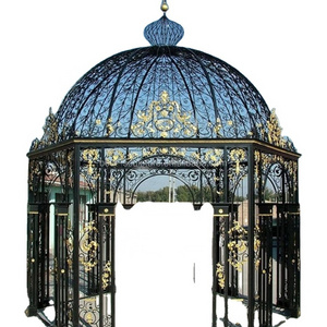 outdoor decorative round antique wrought iron garden gazebo for sale