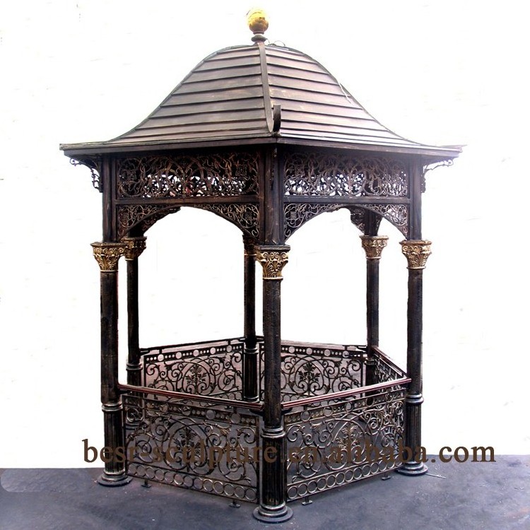 victorian cast iron gazebo antique pergola with roof for sale