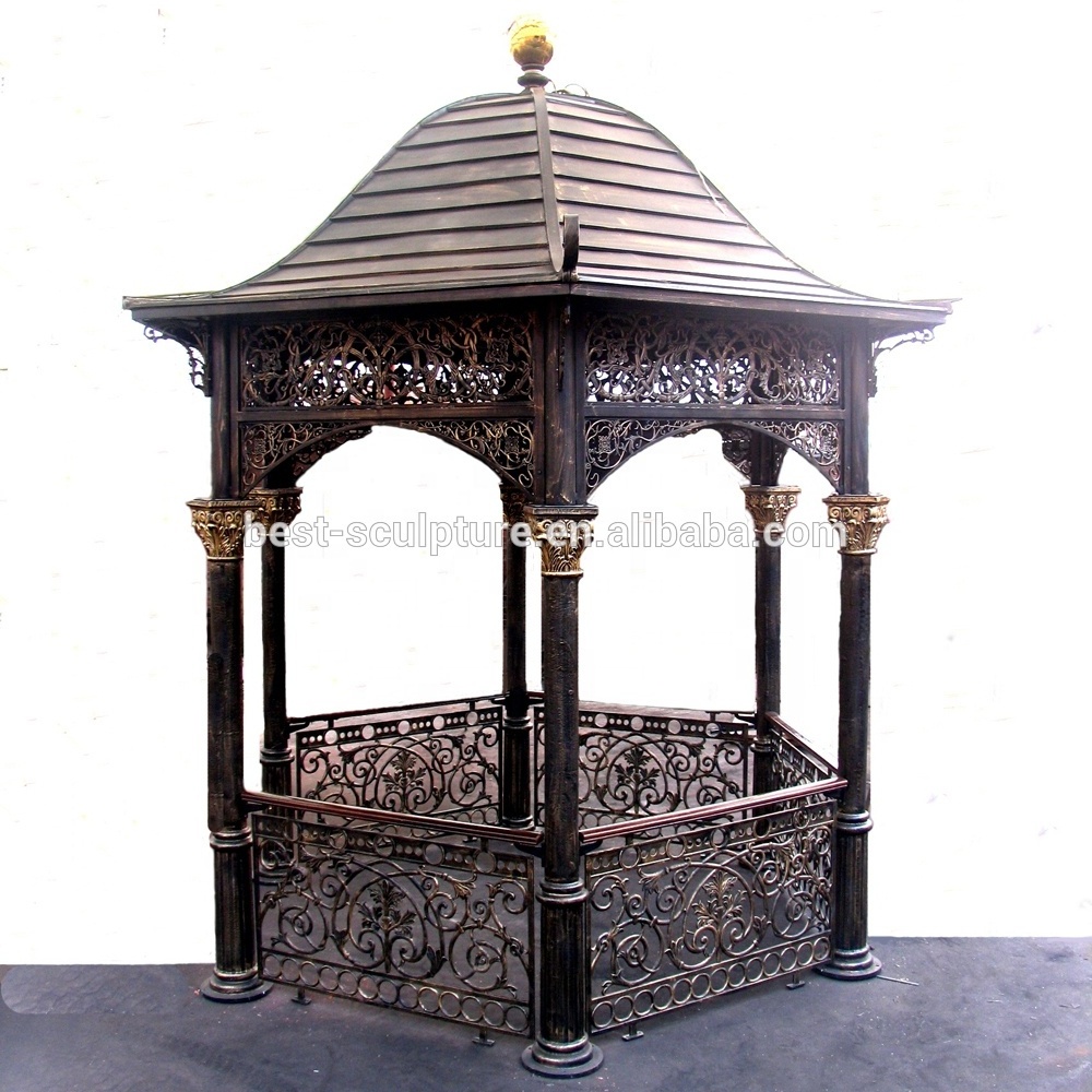 victorian cast iron gazebo antique pergola with roof for sale