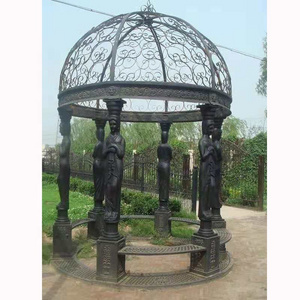 outdoor victorian wrought iron figure gazebo pergola vintage metal pavilion for sale