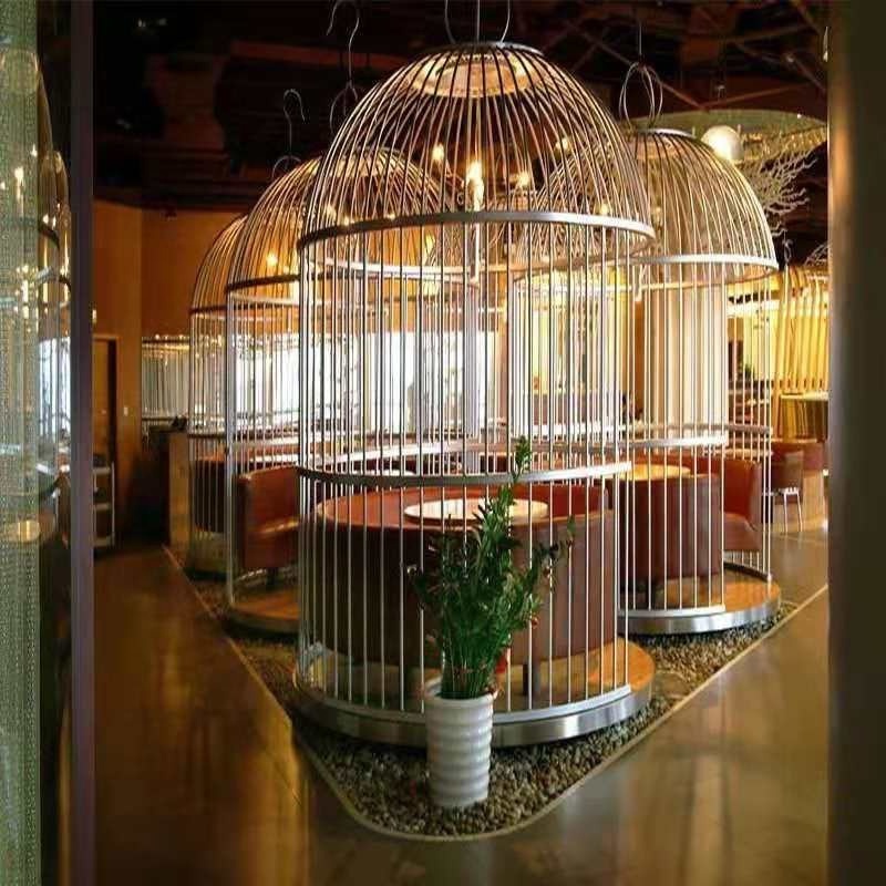 hotel restaurant ornamental large metal birdcage iron art gazebo for sale