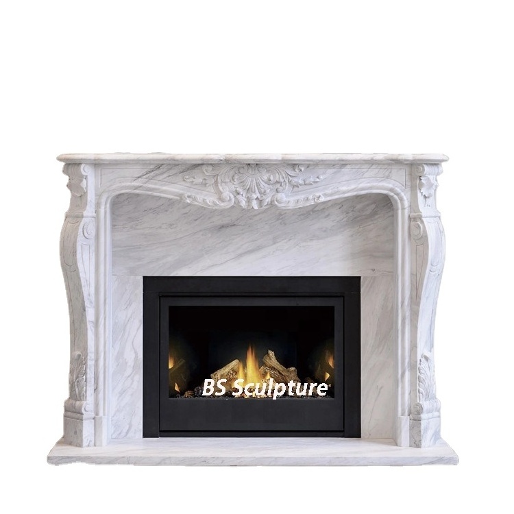 beautiful carved marble modern luxury fireplace mantle white stone roman pillar fireplace surround sculpture