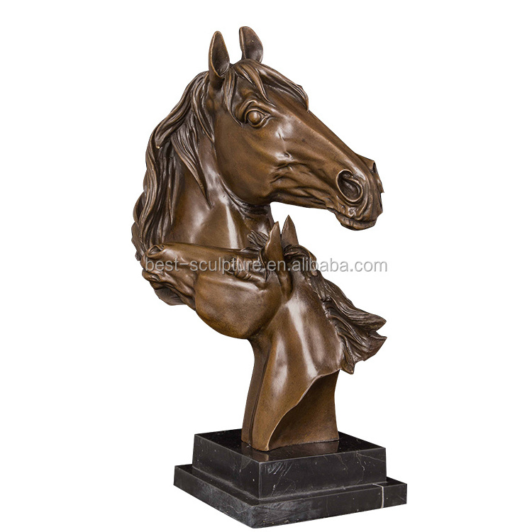 life size casting bronze horse head statue decoration animal sculpture