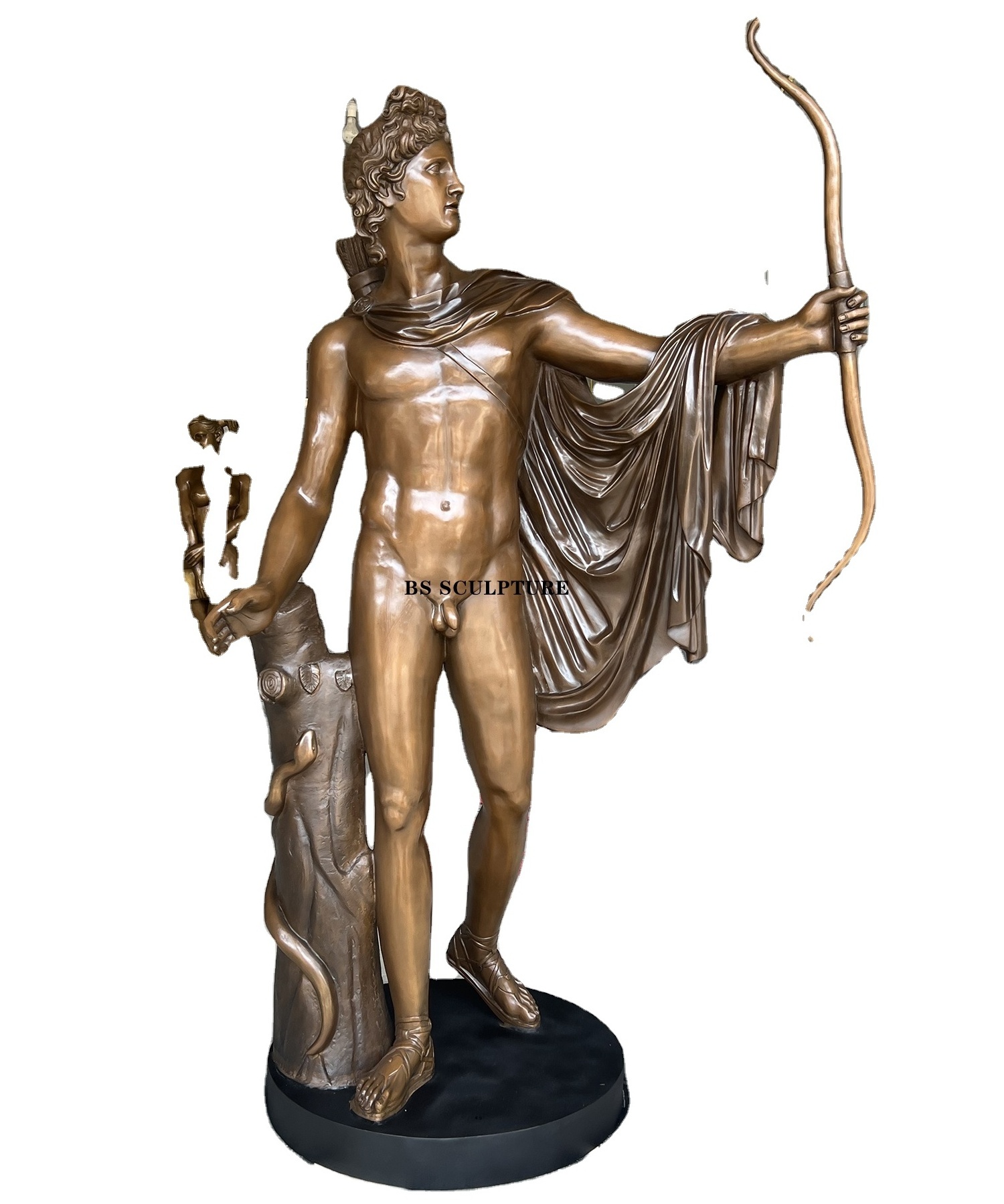 Life Size Apollo Bronze Figurine Greek Mythology God  Brass Sculpture Statue