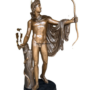 Life Size Apollo Bronze Figurine Greek Mythology God  Brass Sculpture Statue