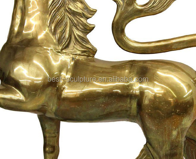 unicorn horse brass statue large metal garden sculpture for sale