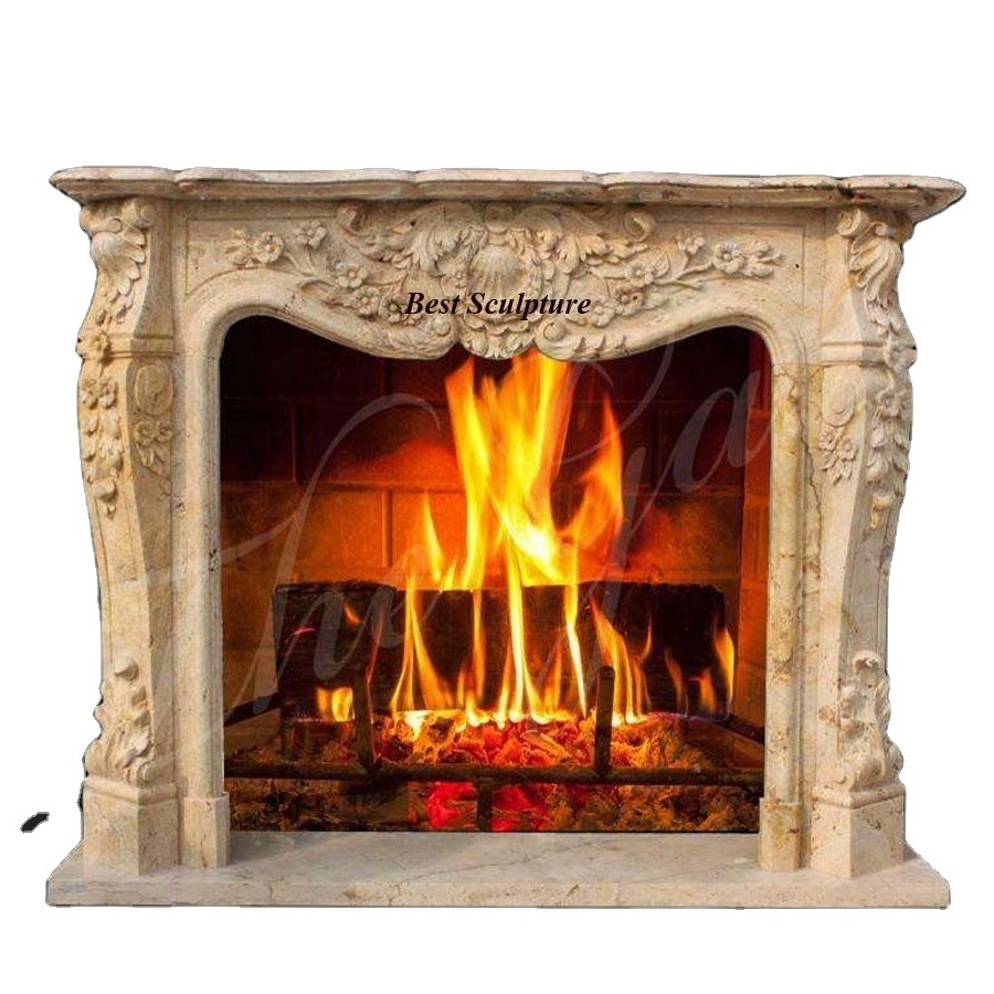 modern beige uk marble modern luxury  fireplace electrical surround for sale