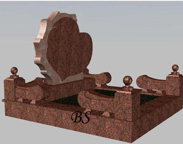 England Style Red Granite Headstone Monument Tombstone Sculpture