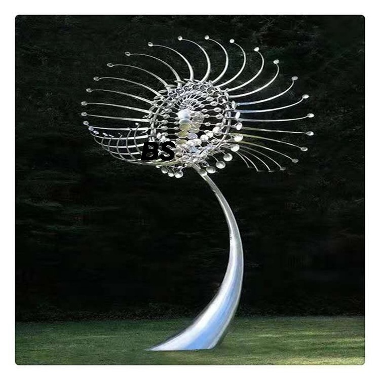 outdoor large abstract metal stainless steel wind spinner kinetic sculpture for sale