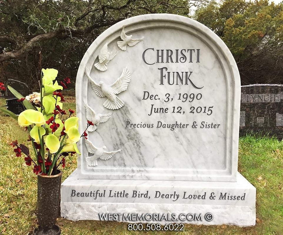 customized natural white marble  cross headstone granite tombstones and monuments memorial