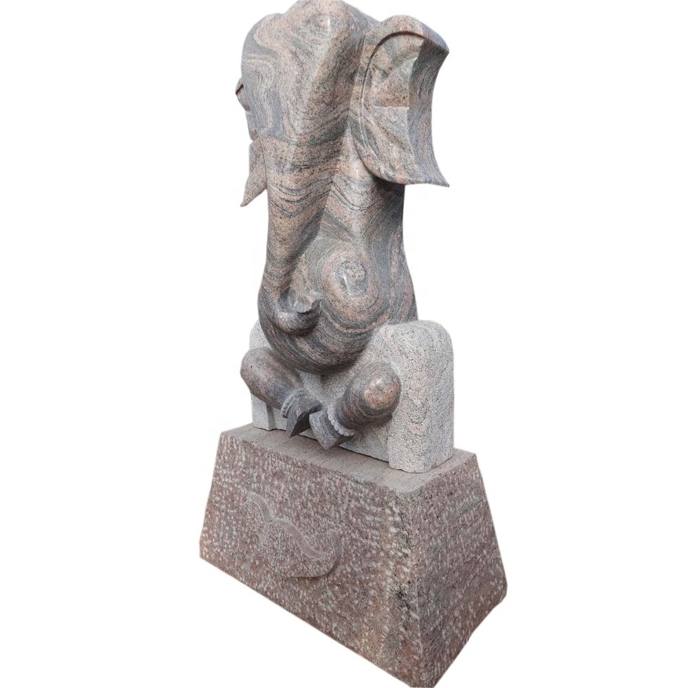 outdoor modern abstract marble ganesh statue indian god stone sculpture