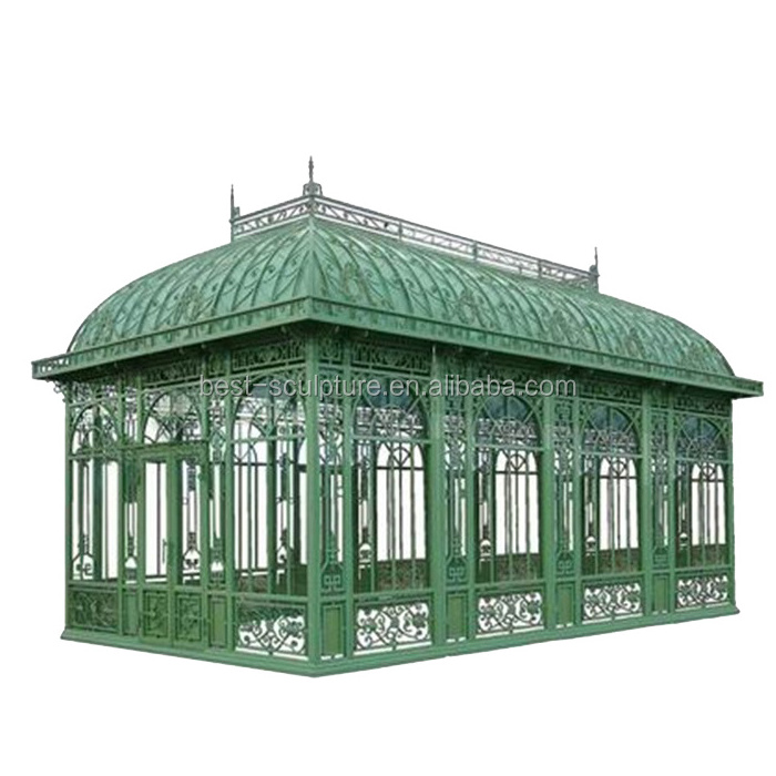 garden used antique wrought iron gazebo rectangular metal pavilion for sale