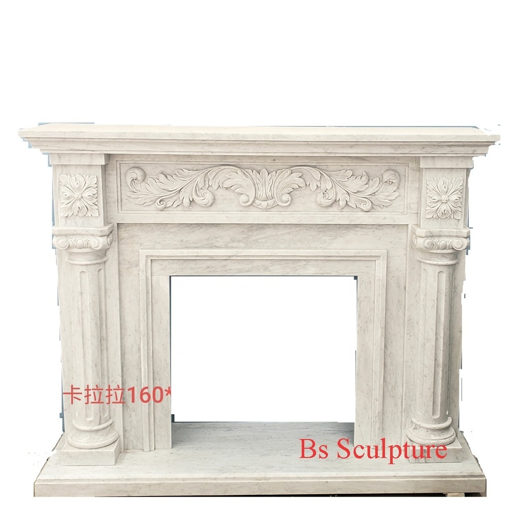 natural beige marble fireplace surround wood burning marble fireplace mantle electric