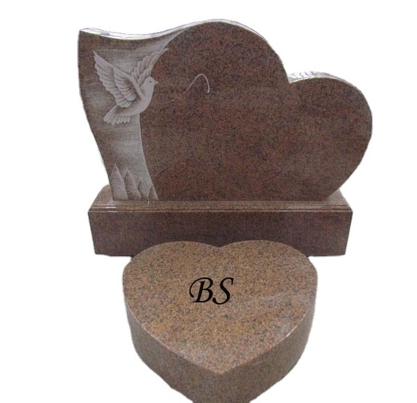 England Style Red Granite Headstone Monument Tombstone Sculpture