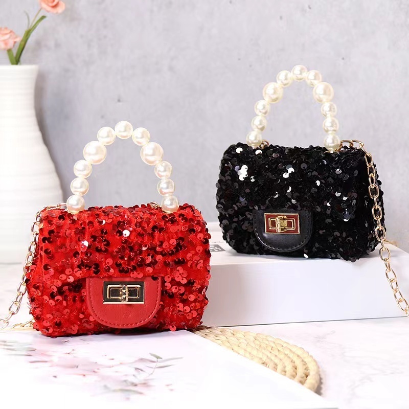 2022 kids purse girls' fashion starlight fragments  handbag with mini cute kids designer inspired bags and PU coin purse