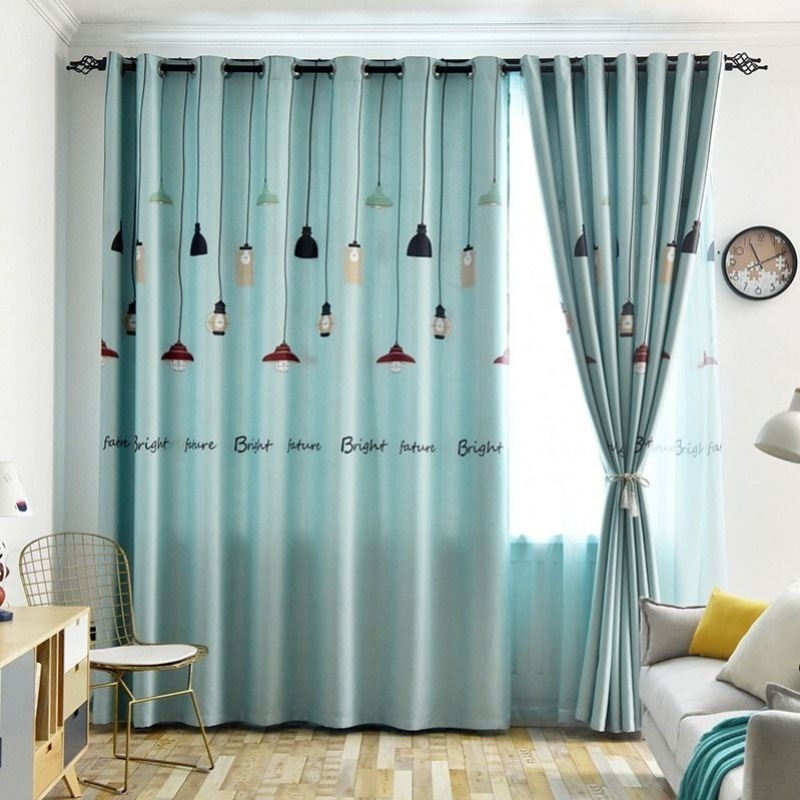 Thickened full blackout curtain finished Mediterranean castle curtain cloth bedroom living room balcony floating curtain