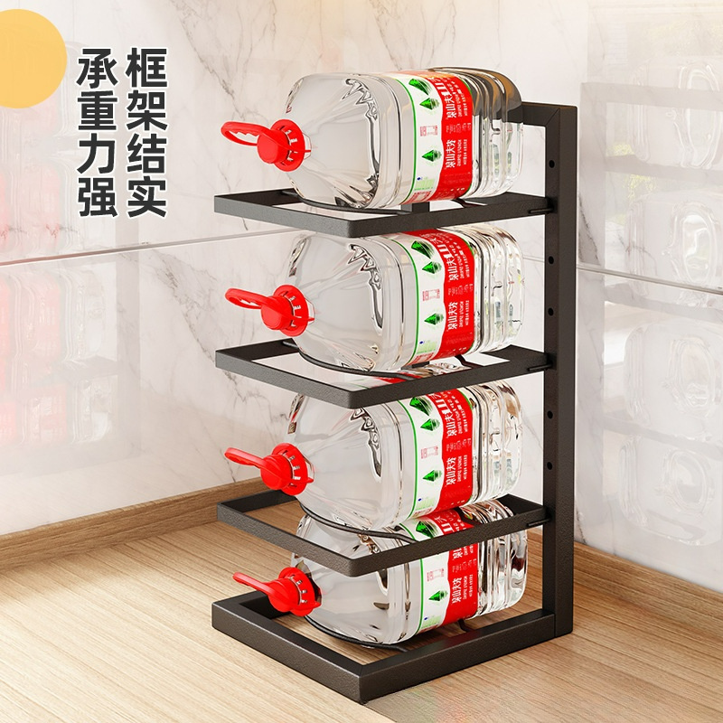 Kitchen Household Multi-layer Storage Sink Cabinet Layered Pot Rack 10 Steel Foldable Storage Holders & Racks Design Kitchen