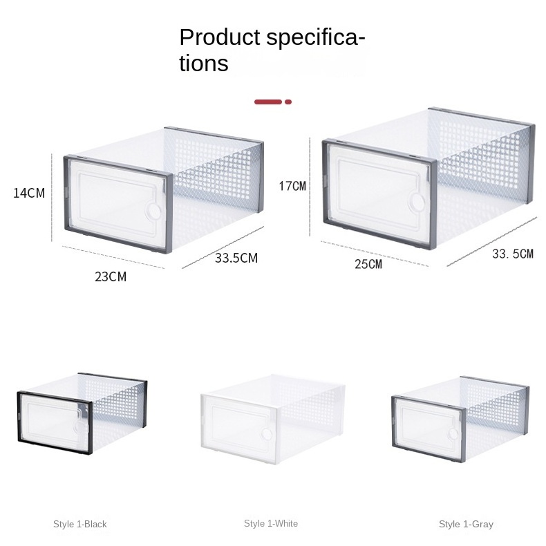 Wholesale Transparent Storage bok multifunctional Design Modern Clear Foldable Plastic Sneaker Storage Shoe Box