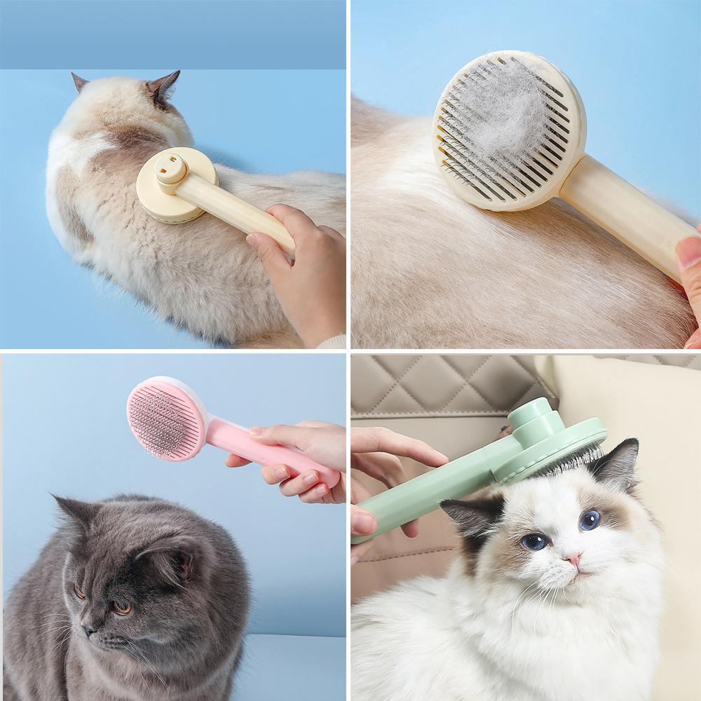 Cat Brush Grooming Brush for Cats Remove Hairs Cat Hair Remover Pets Hair Removal Comb Massages Particle Grooming Accessories