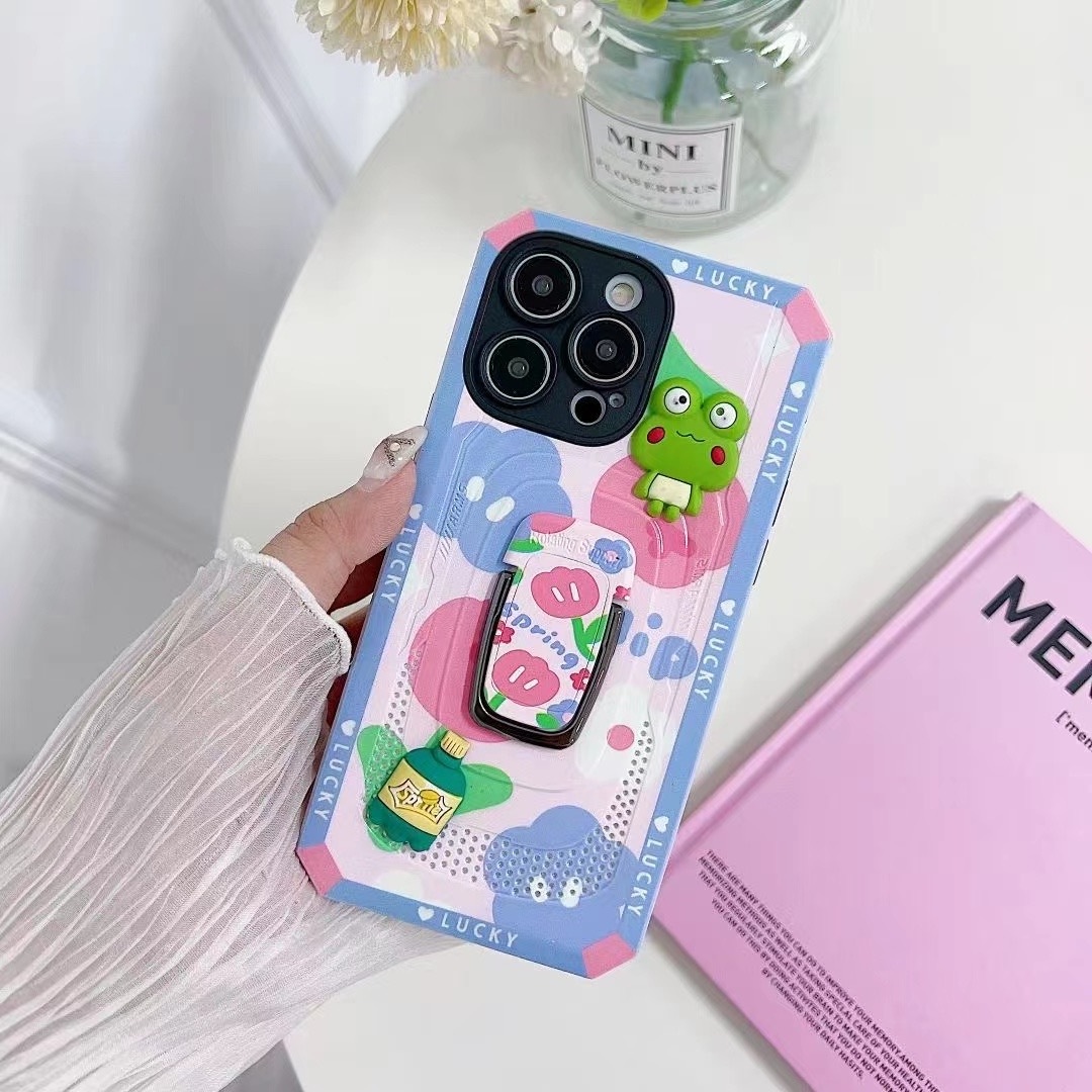 Custom Flower mobile phone case for iphone 13 14  shockproof 2 in 1 ring holder phone cover fundas para celular